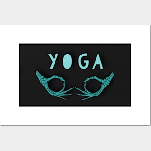 Yoga hands technique Posters and Art